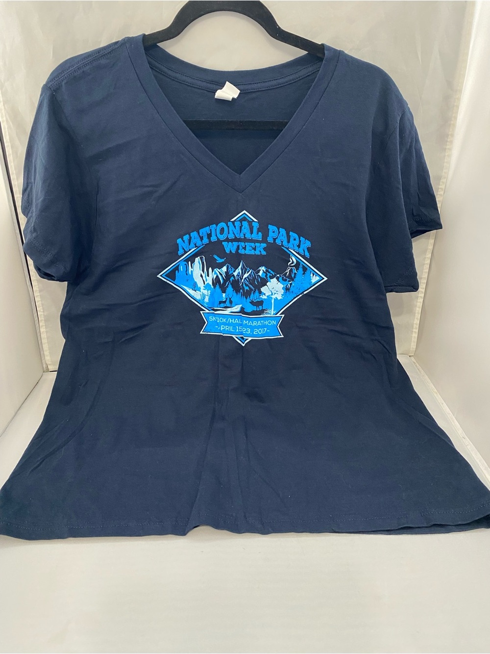 National Park Week Blue V-Neck Graphic Tee